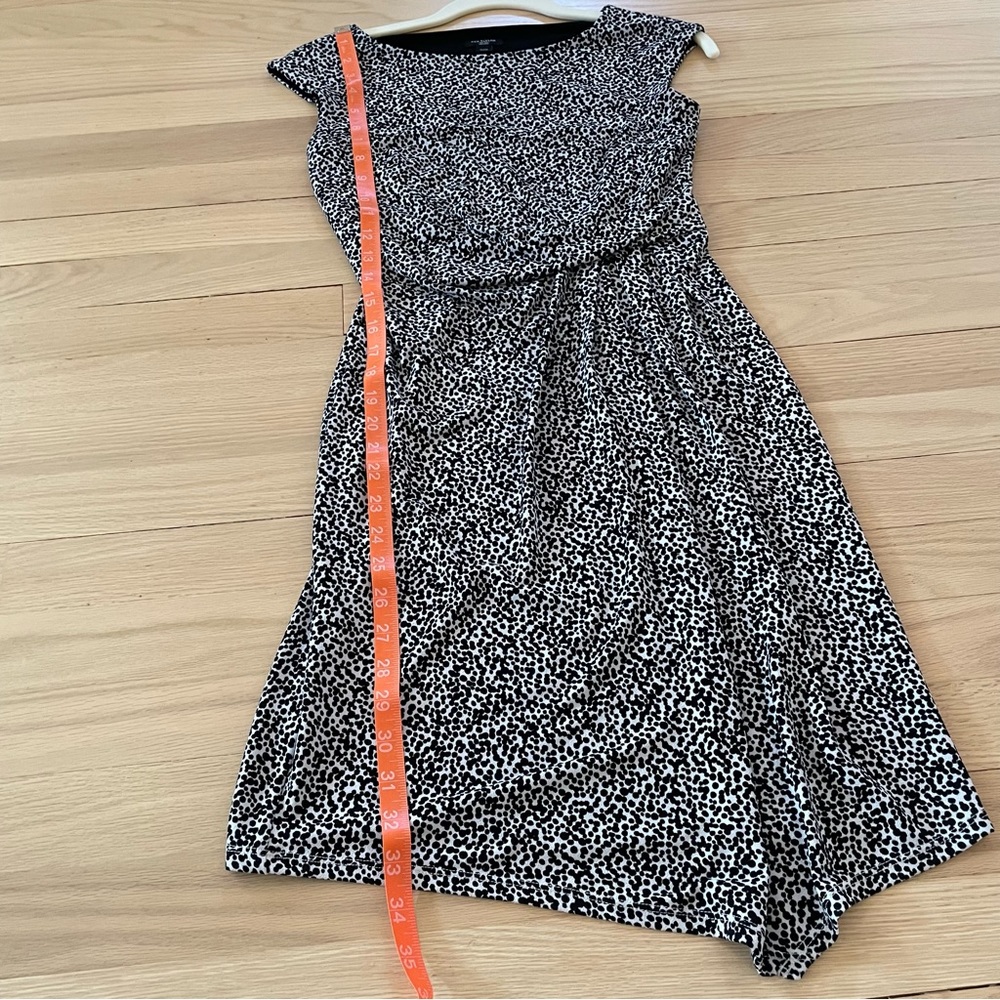Ann Taylor white and Black Spotted Cap Sleeve Mini Dress XS petite - Picture 7 of 12